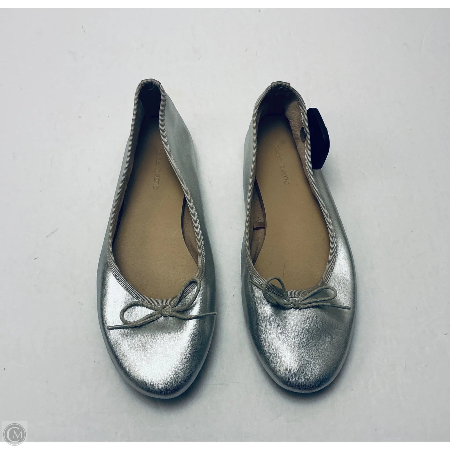 Shoes Flats By Global Work In Silver, Size: 6.5