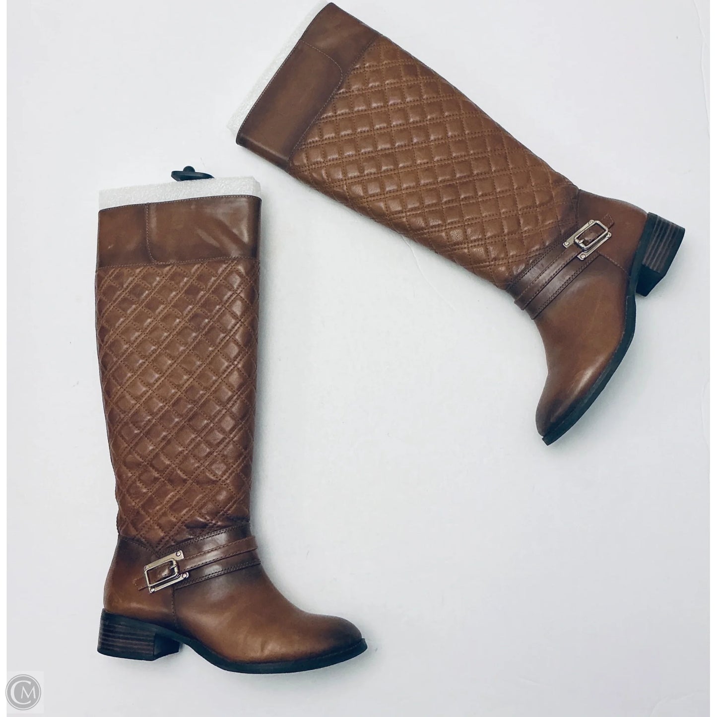 Boots Knee Flats By Alex Marie In Brown, Size: 8