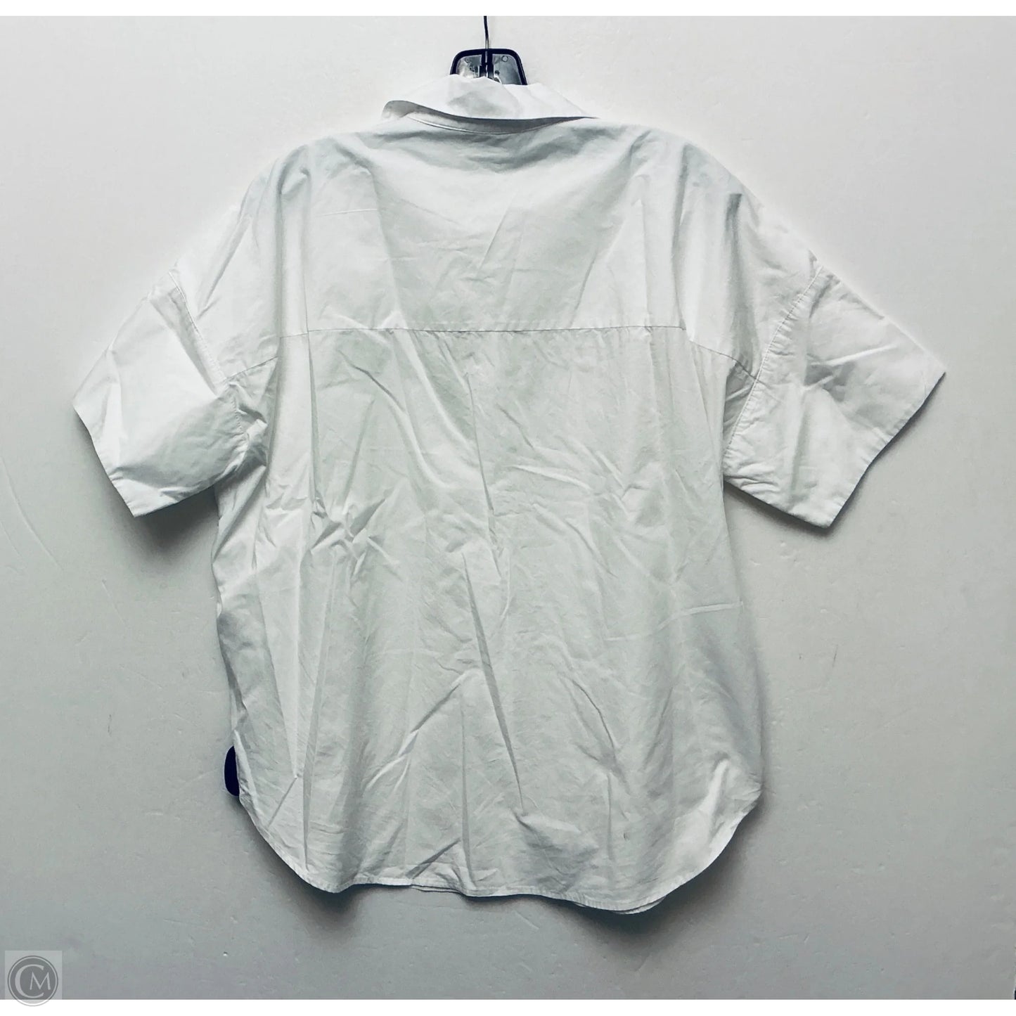 Top Short Sleeve Designer By Halston In White, Size: S