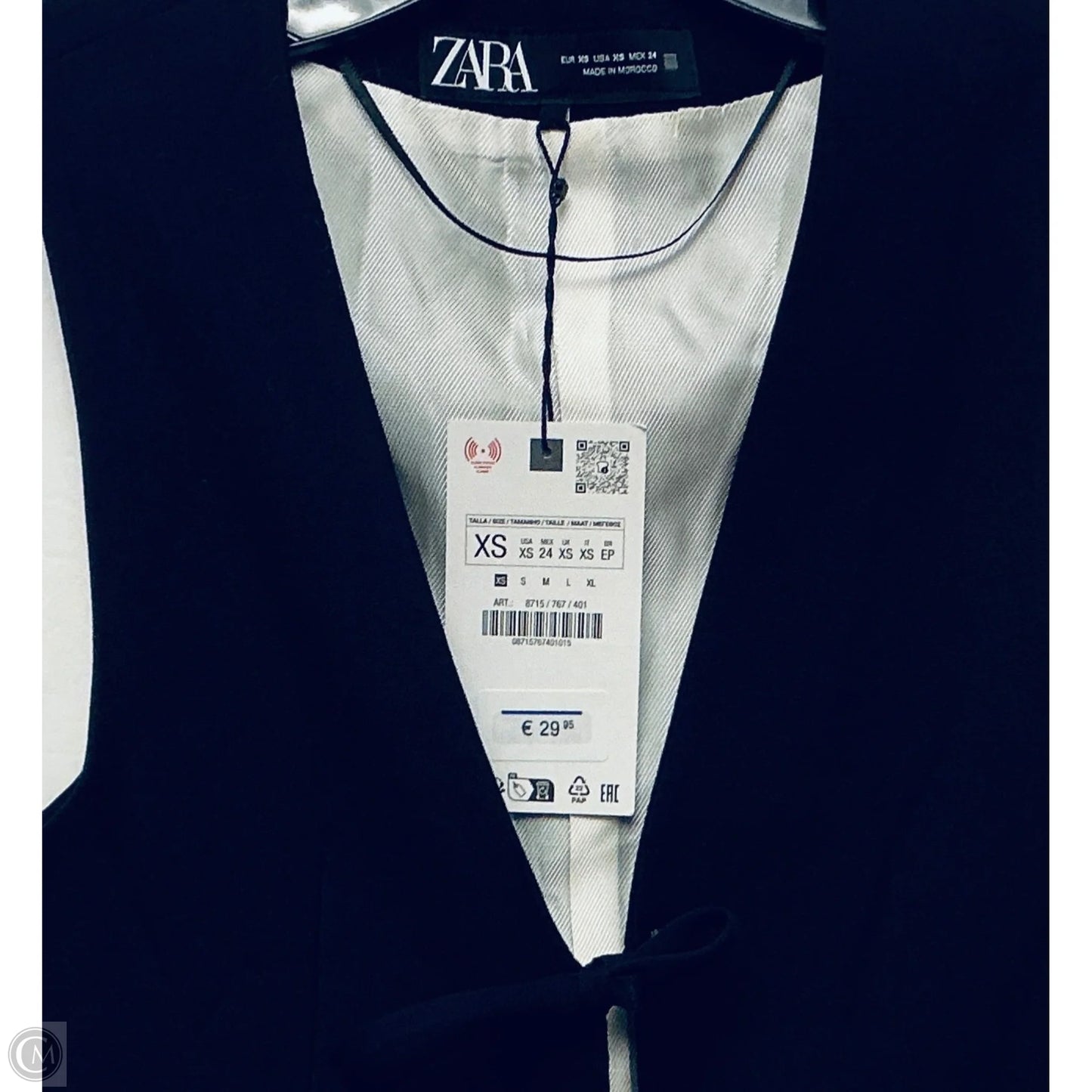 Vest Other By Zara In Navy, Size: Xs