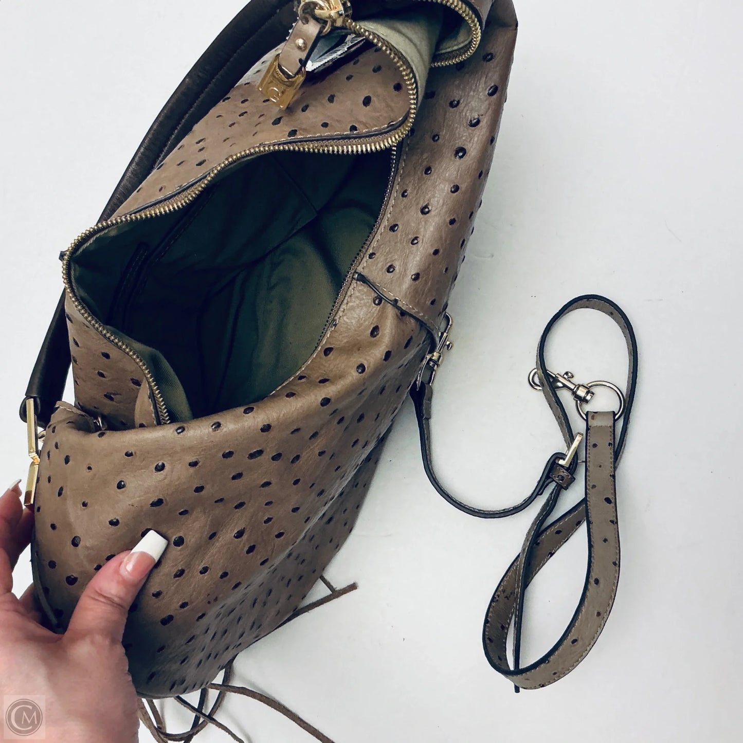 Handbag Leather By Gilli, Size: Large