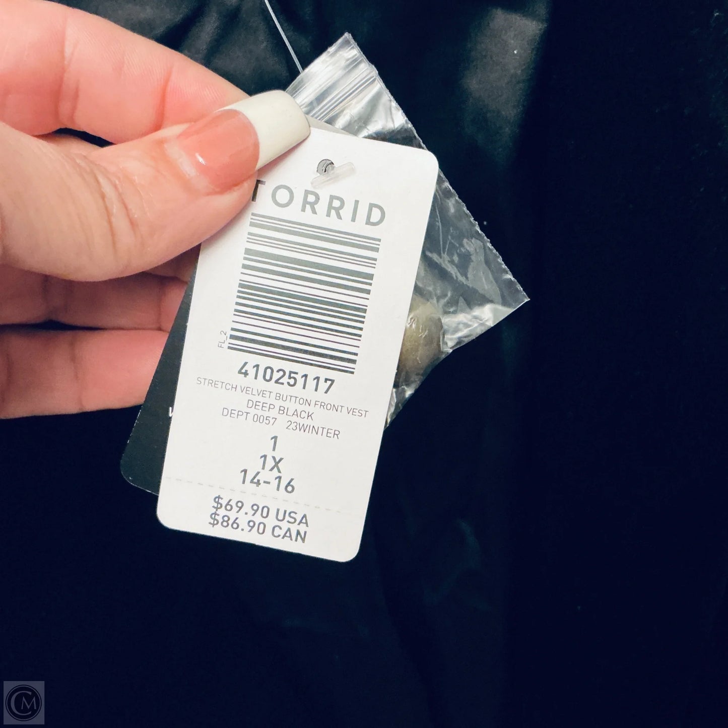 Vest Other By Torrid In Black, Size: 1x