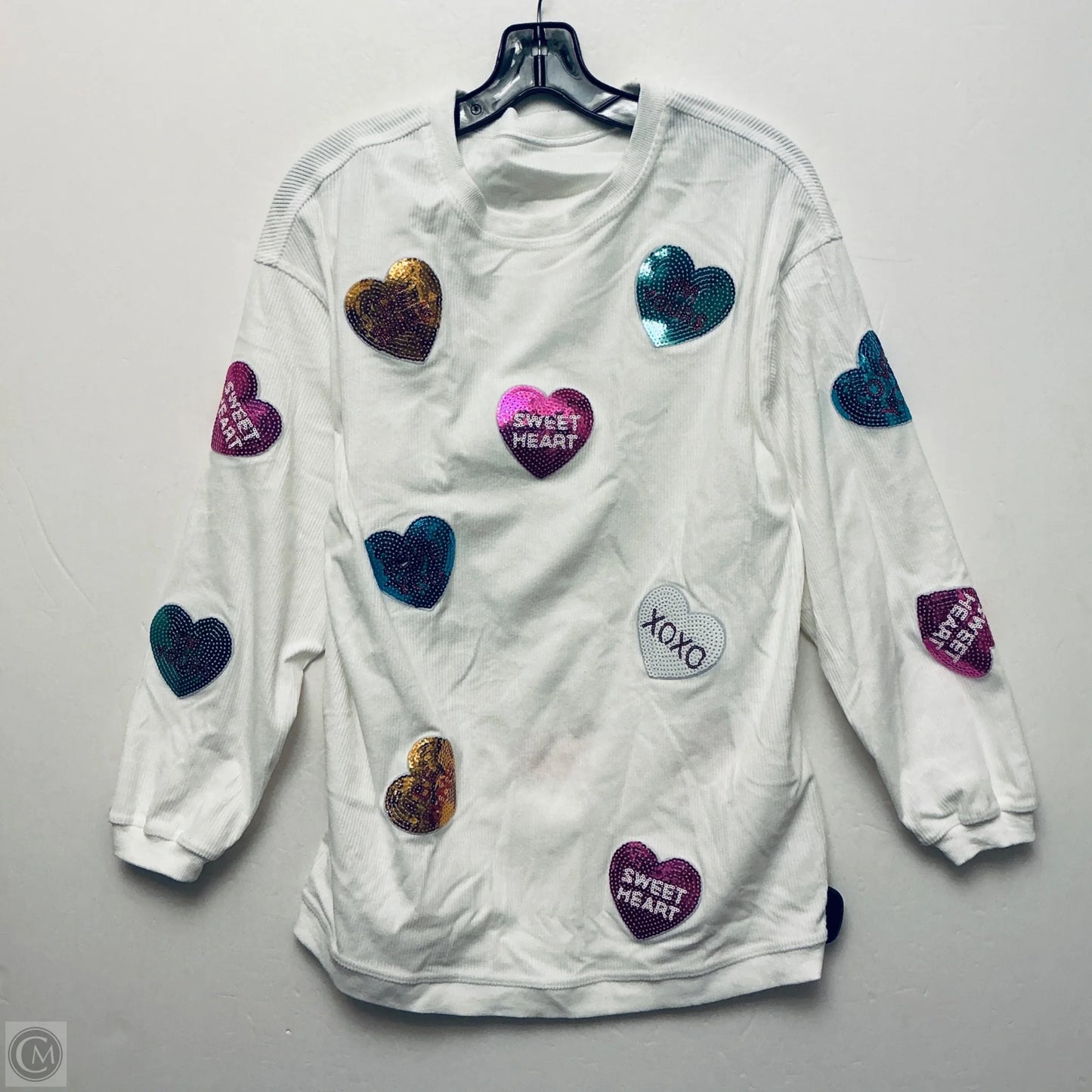 Top Long Sleeve By Cmc In White, Size: S