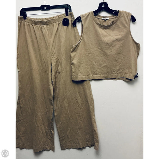 Lounge Set Pants By Z Supply In Tan, Size: L