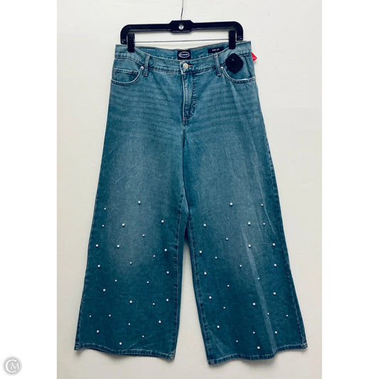Jeans Wide Leg By Scoop In Blue Denim, Size: 4