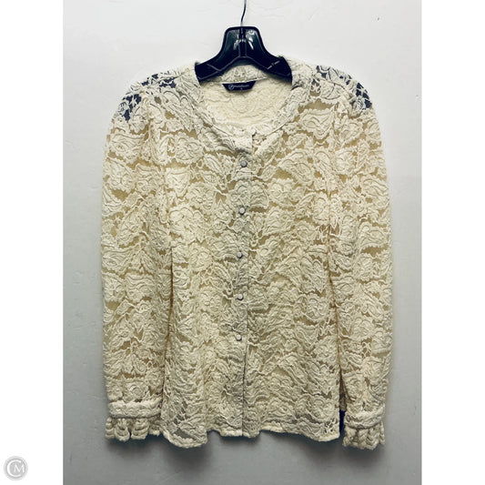 Top Long Sleeve By Prettygarden In Cream, Size: S