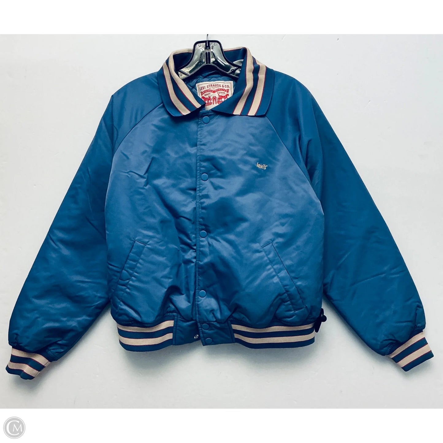 Coat Puffer By Levis In Blue, Size: M