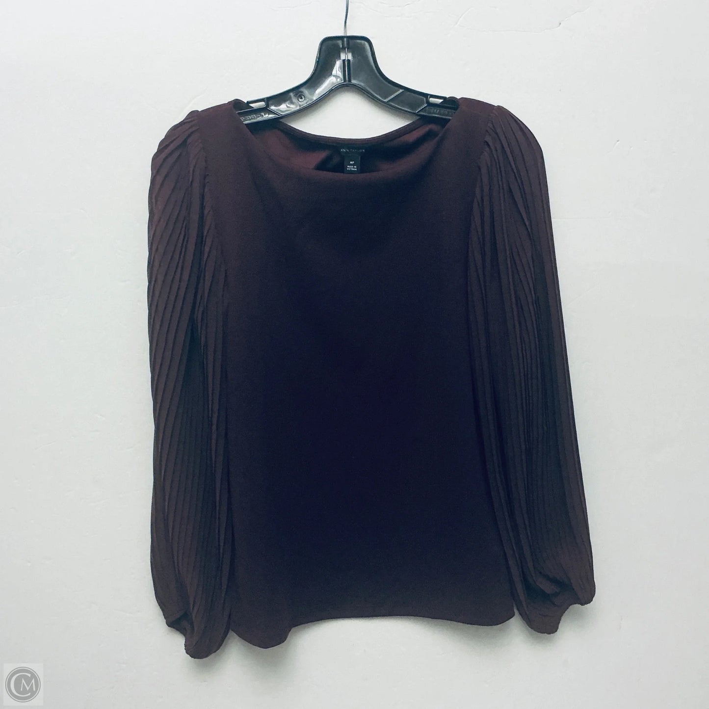 Top Long Sleeve By Ann Taylor In Purple, Size: M