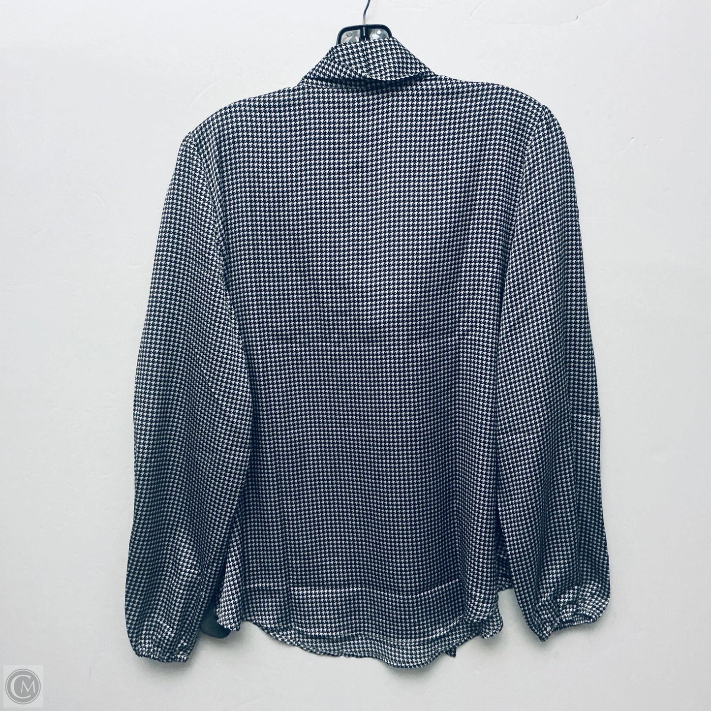 Top Long Sleeve By Ann Taylor In Black & White, Size: M