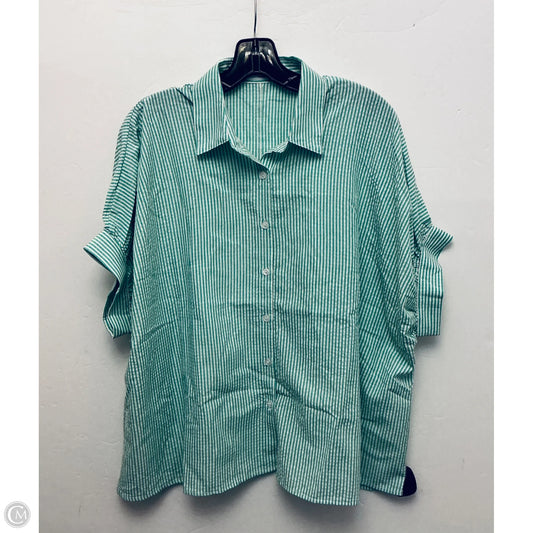 Top Short Sleeve By Double Zero In Green, Size: S
