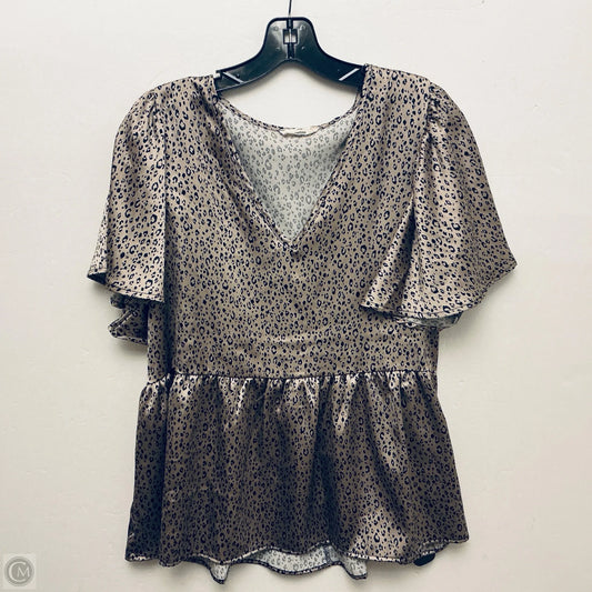 Top Short Sleeve By Entro In Animal Print, Size: M