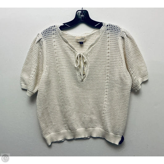 Top Short Sleeve By Universal Thread In Cream, Size: Xl