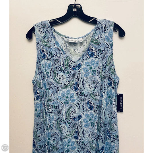 Dress Casual Short By Kim Rogers In Blue, Size: 1x