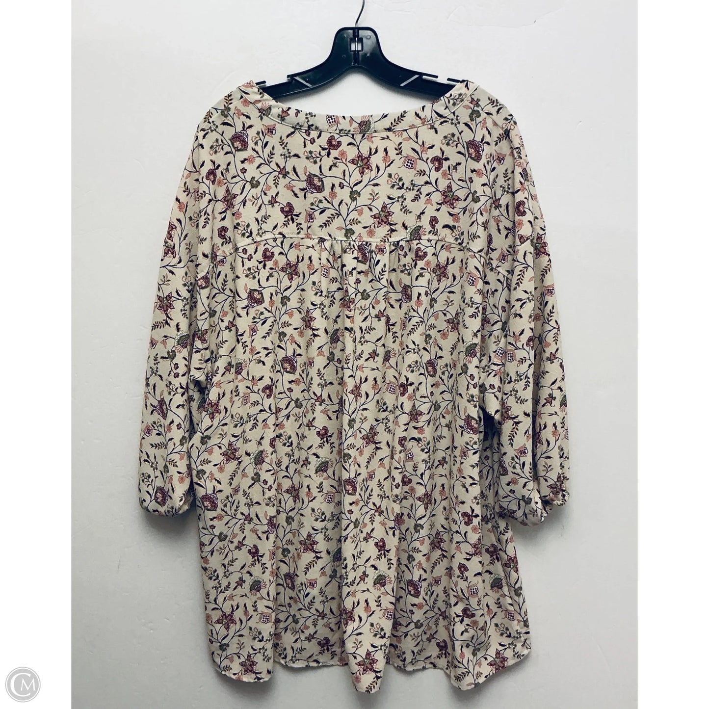 Top Short Sleeve By Wonderly In Floral Print, Size: 4x