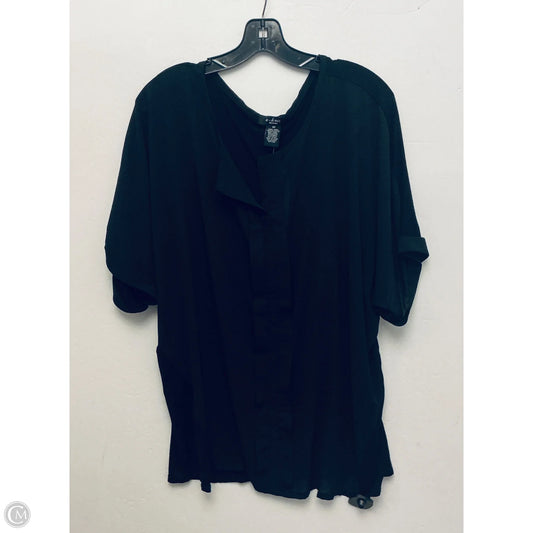 Top Short Sleeve By Clothes Mentor In Black, Size: 3x