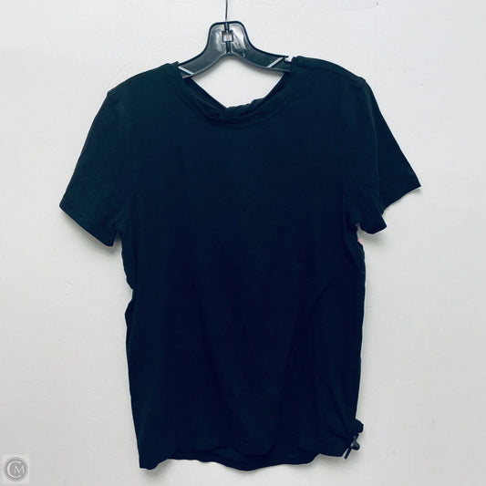Athletic Top Short Sleeve By Lululemon In Black, Size: M