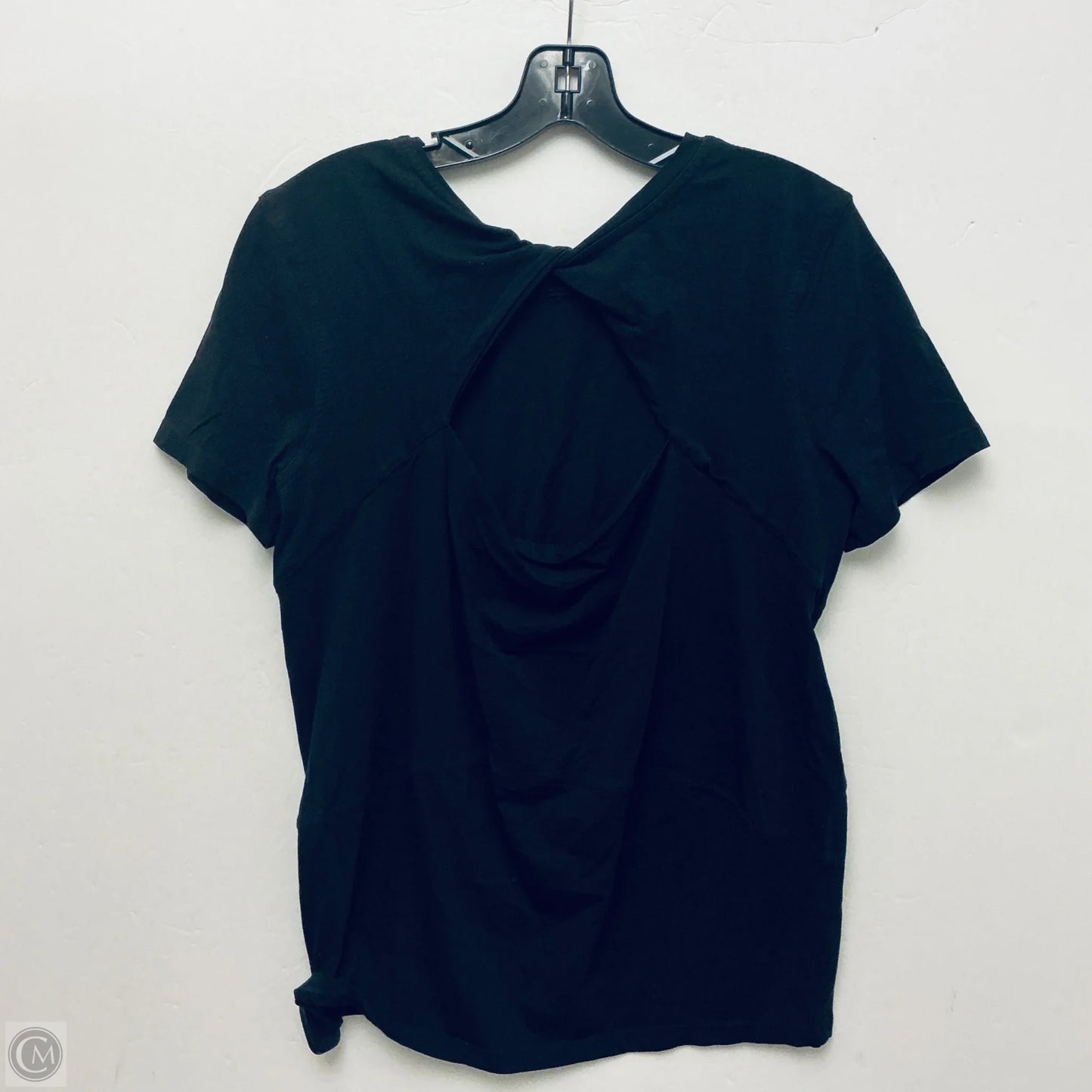 Athletic Top Short Sleeve By Lululemon In Black, Size: M