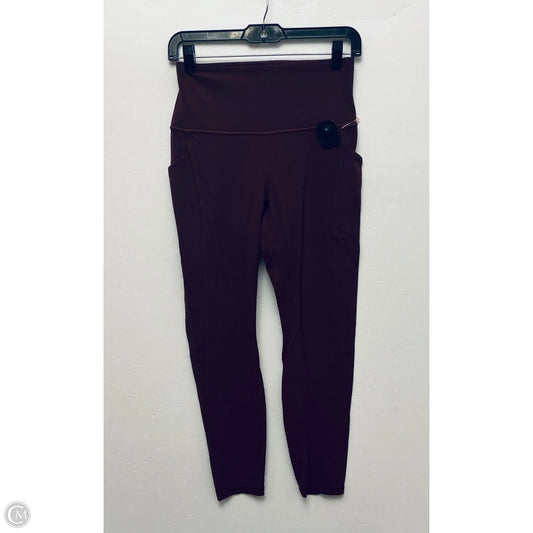 Athletic Leggings By Lululemon In Maroon, Size: 8