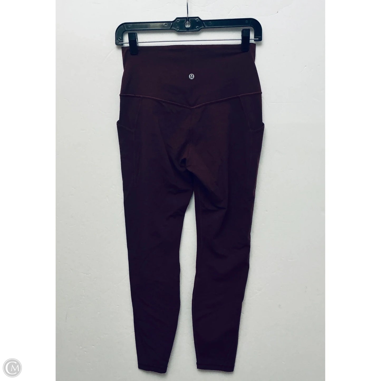 Athletic Leggings By Lululemon In Maroon, Size: 8