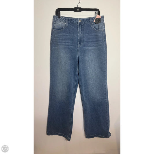 Jeans Wide Leg By Juicy Couture In Blue Denim, Size: 12