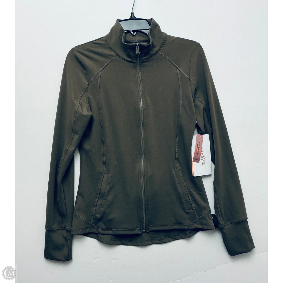 Athletic Jacket By Gottex In Green, Size: L