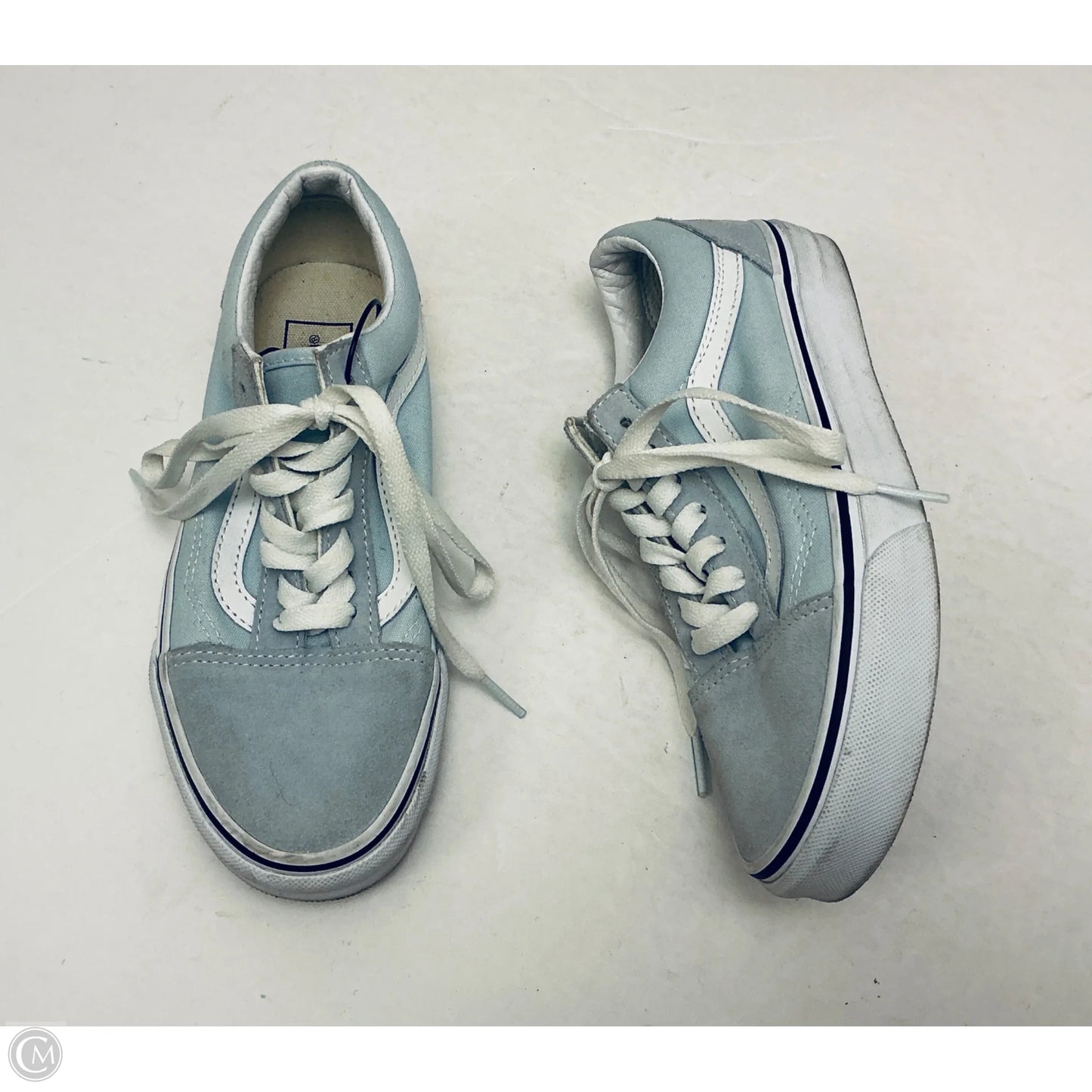 Shoes Flats By Vans In Blue, Size: 6