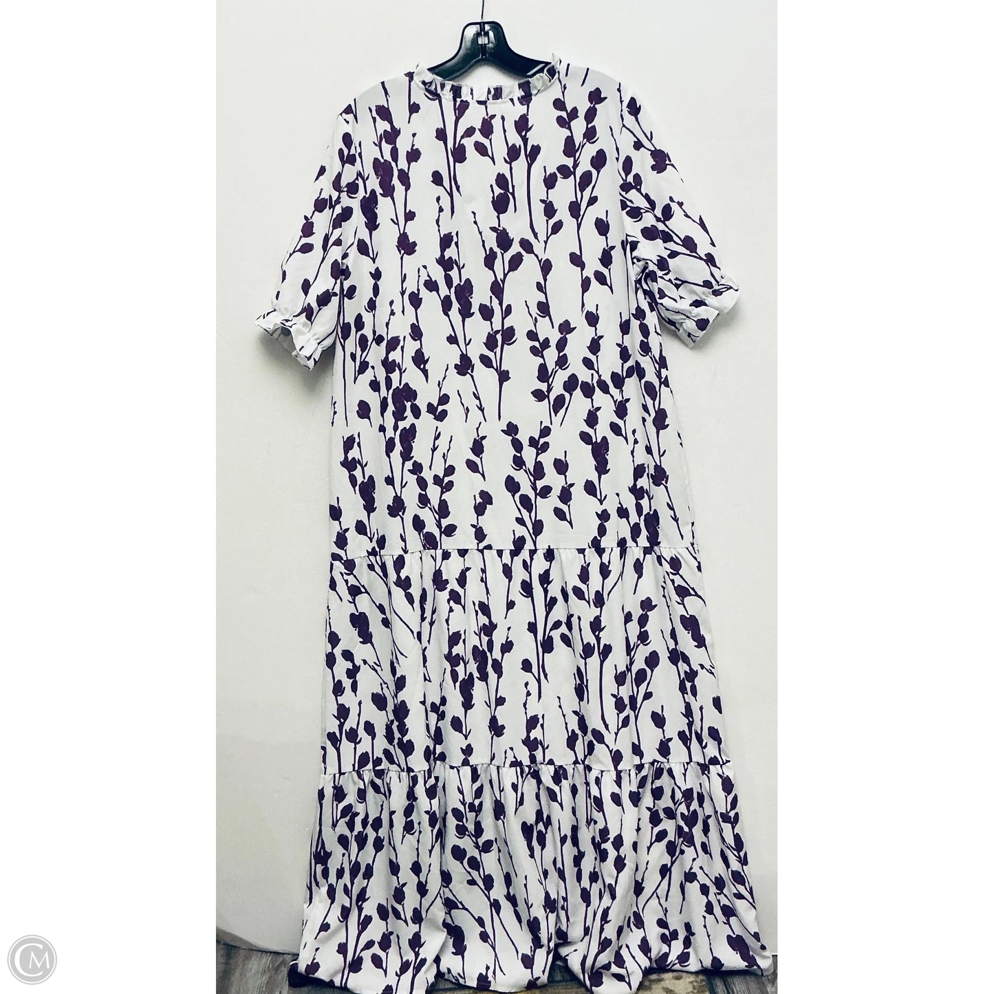Dress Casual Maxi By Cme In Purple & White, Size: M