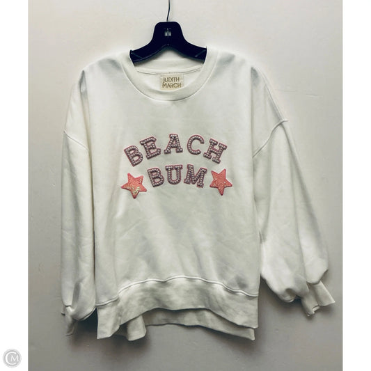 Sweatshirt Crewneck By Judith March In White, Size: M