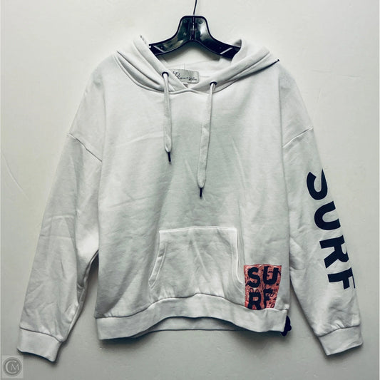 Sweatshirt Hoodie By Vintage Havana In White, Size: L