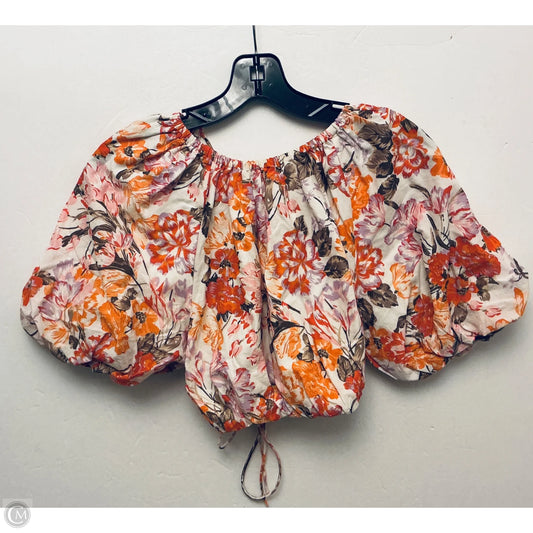 Top Short Sleeve By River Island In Orange, Size: S