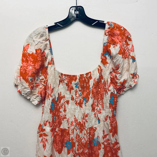 Dress Casual Midi By Zesica In Orange, Size: L