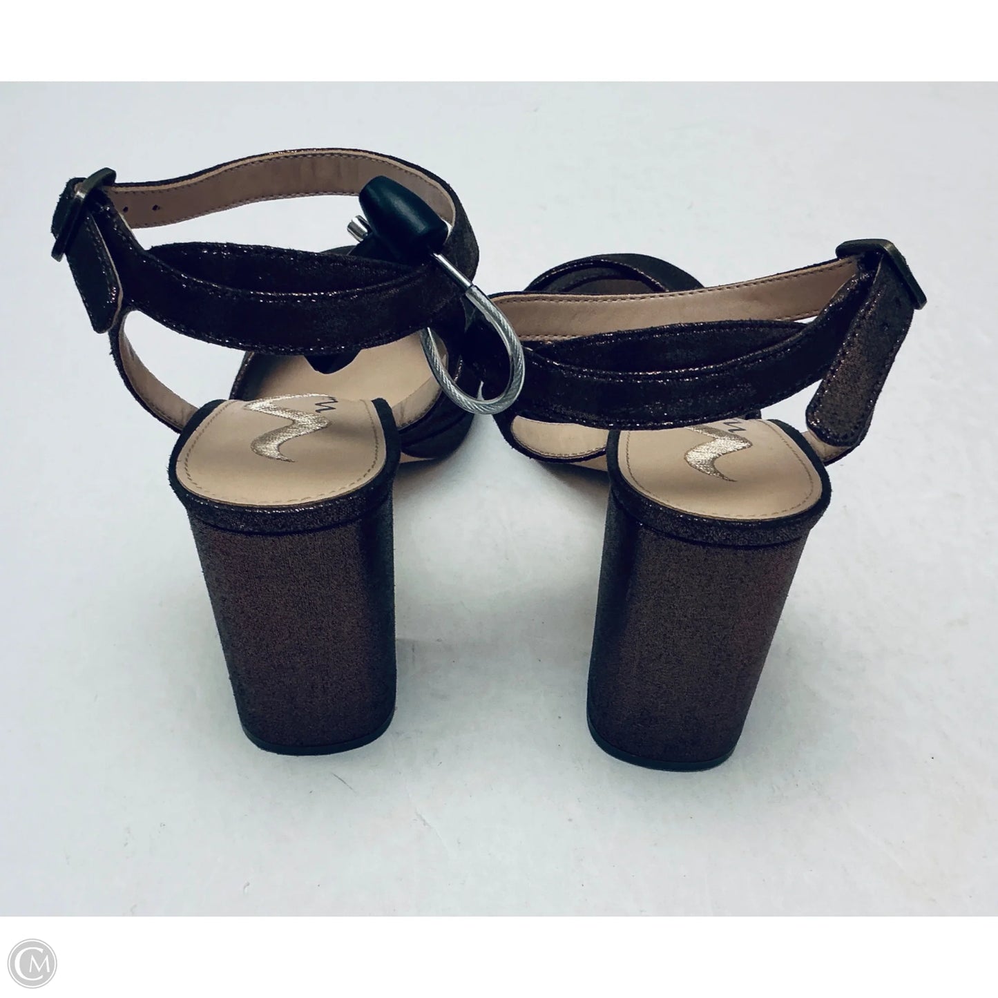 Sandals Heels Block By Nina In Brown, Size: 6.5