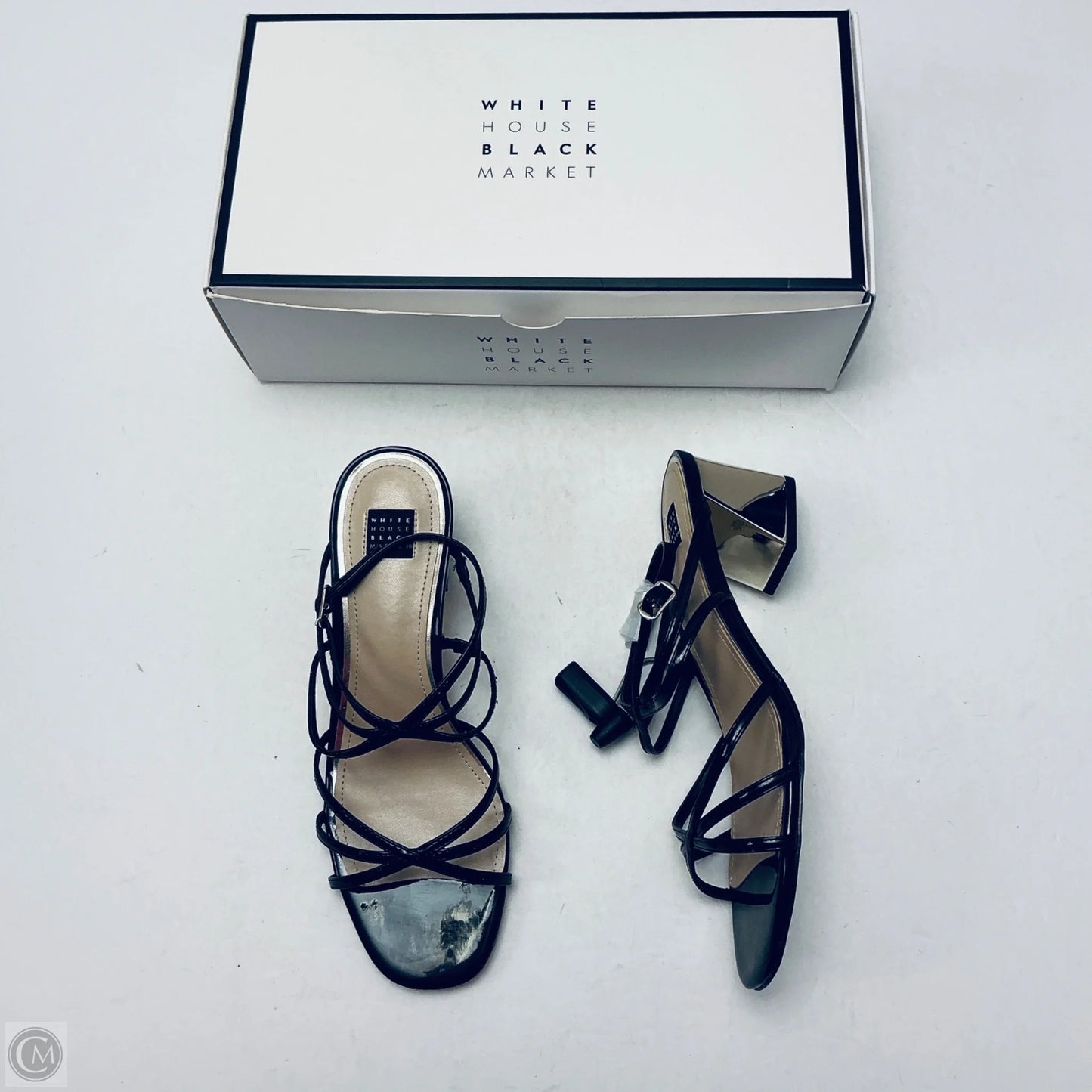 Sandals Heels Block By White House Black Market In Black, Size: 8.5
