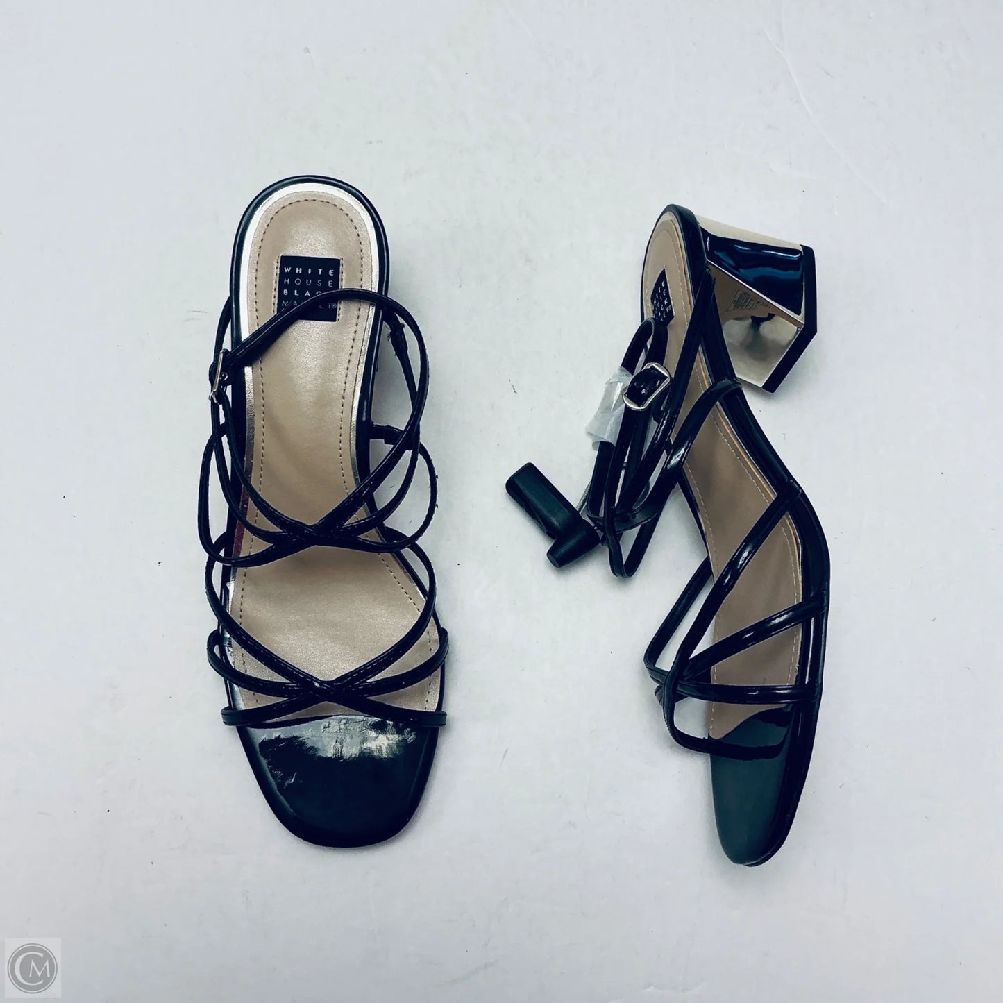Sandals Heels Block By White House Black Market In Black, Size: 8.5