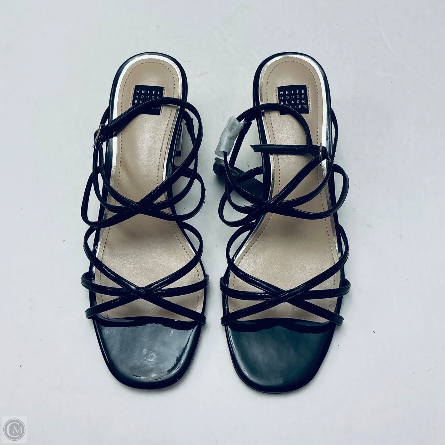Sandals Heels Block By White House Black Market In Black, Size: 8.5