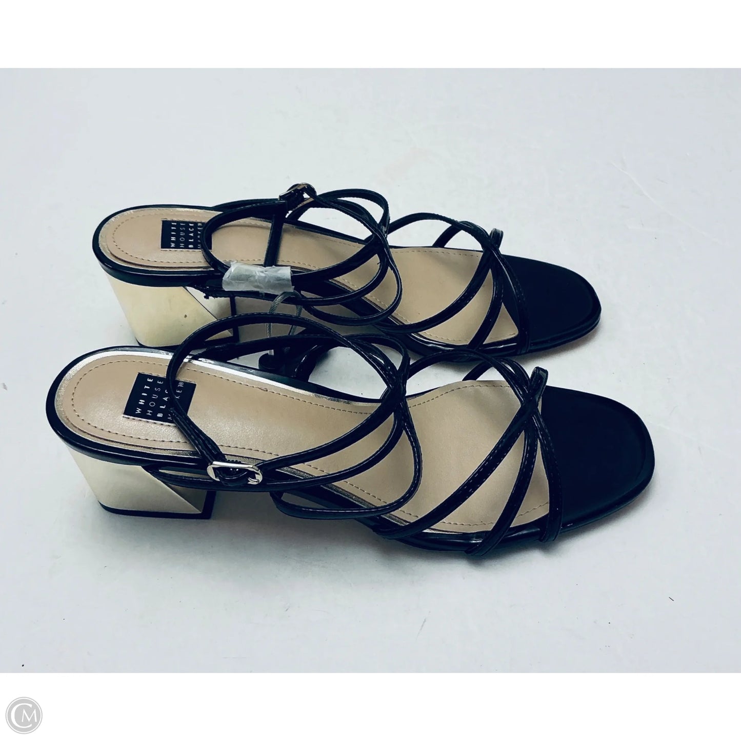 Sandals Heels Block By White House Black Market In Black, Size: 8.5