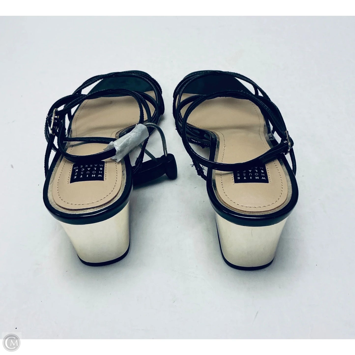 Sandals Heels Block By White House Black Market In Black, Size: 8.5