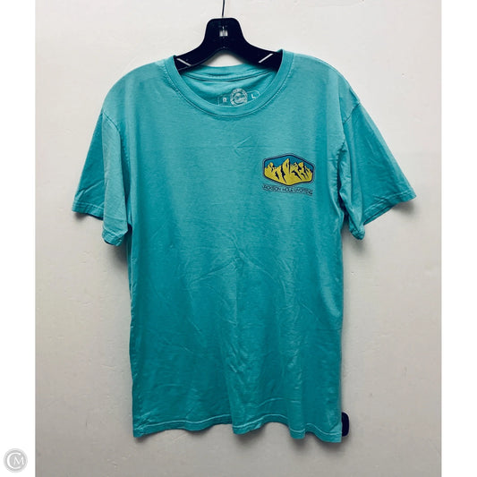 Top Short Sleeve Basic By Cme In Teal, Size: L