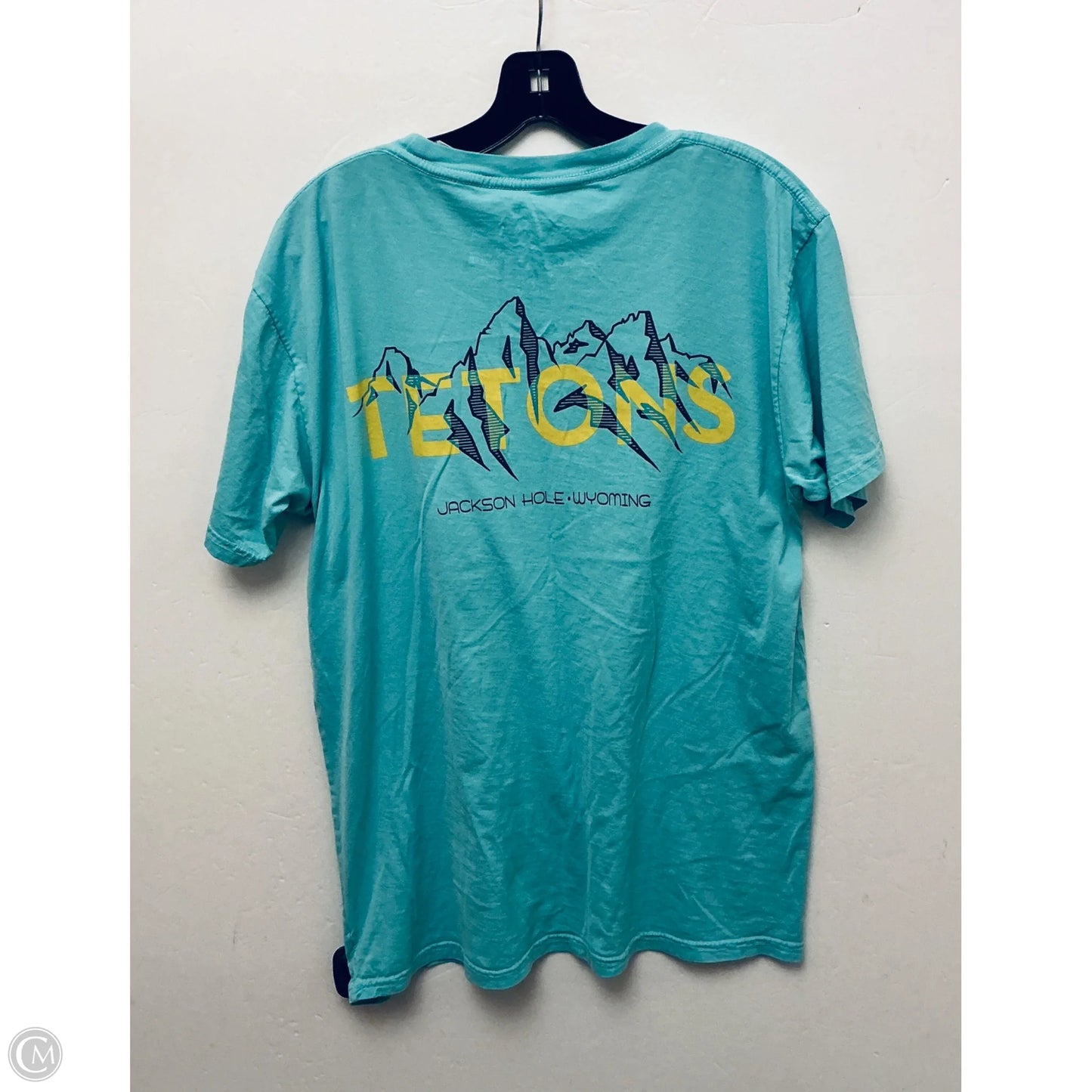 Top Short Sleeve Basic By Cme In Teal, Size: L