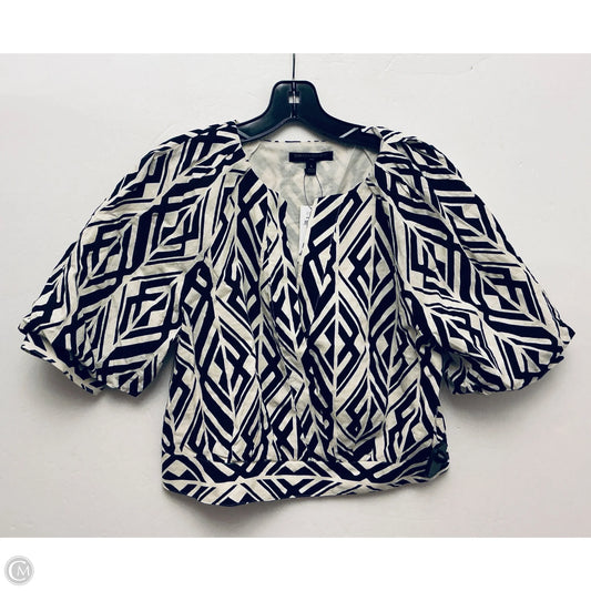Top Short Sleeve By Banana Republic In Black & Tan, Size: S