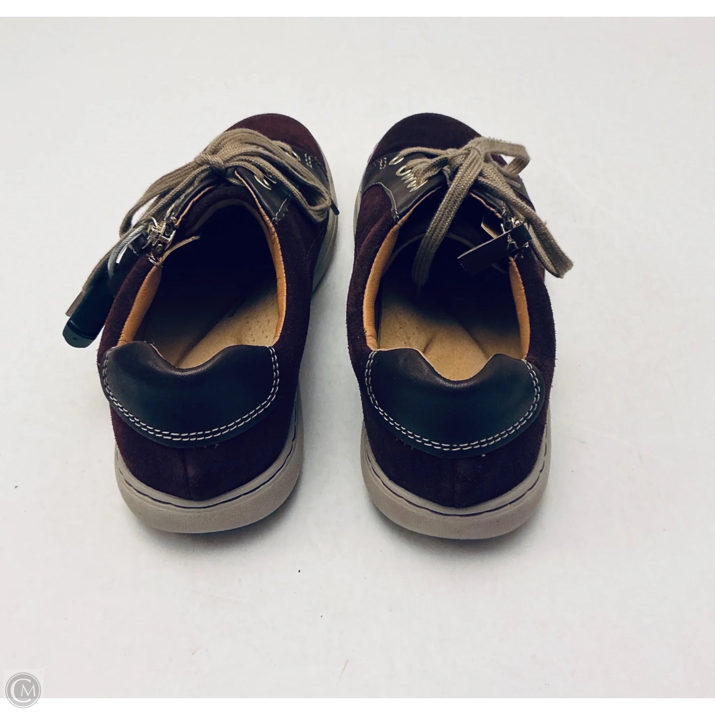 Shoes Sneakers By Clarks In Maroon, Size: 8