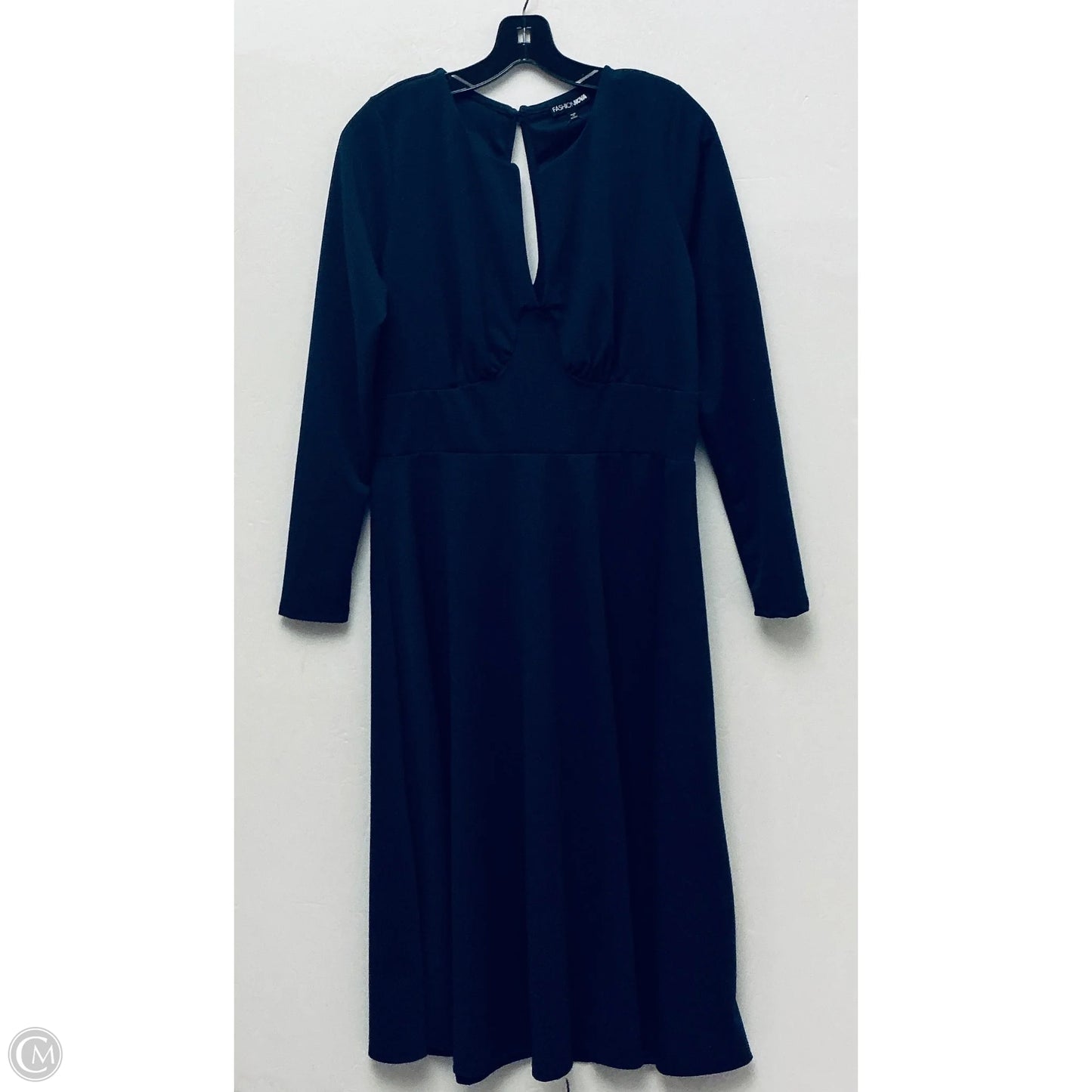 Dress Casual Midi By Fashion Nova In Navy, Size: 1x