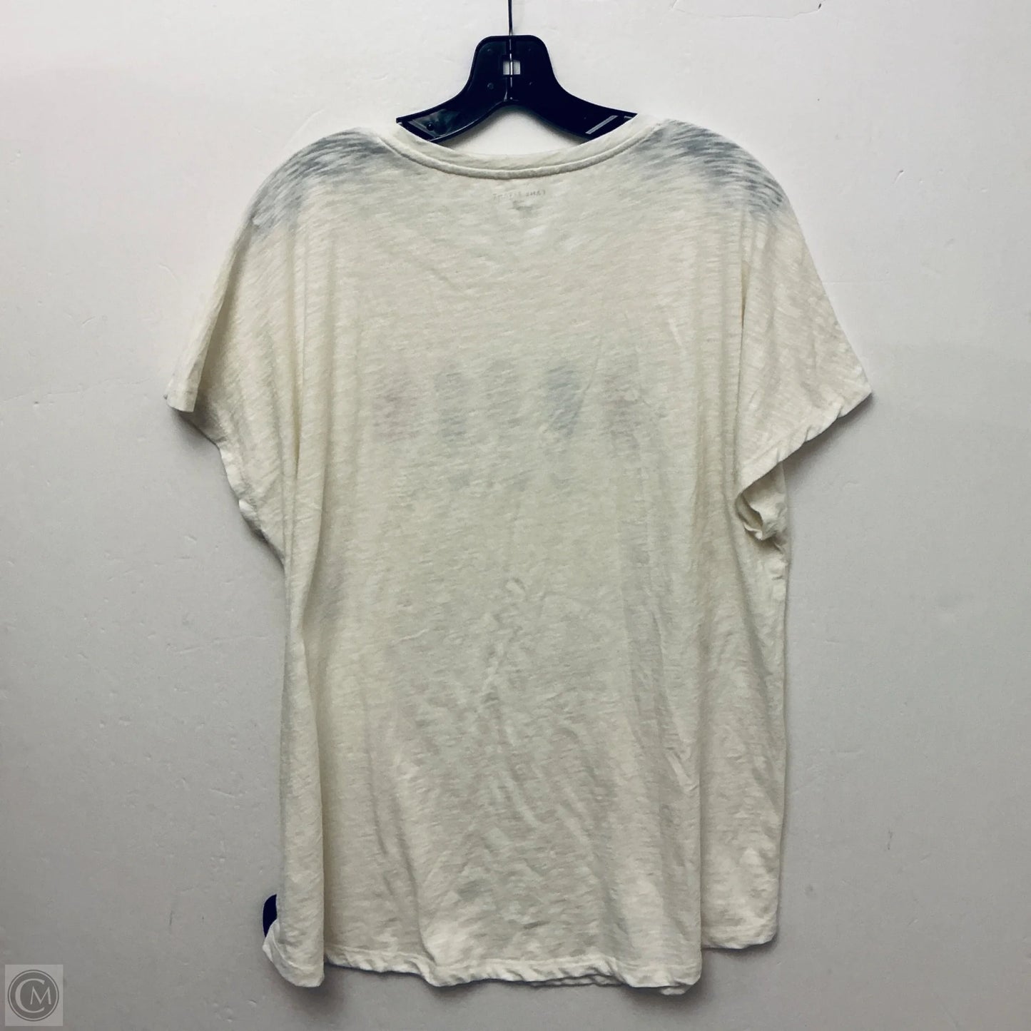 Top Short Sleeve Basic By Lane Bryant In Cream, Size: Xl