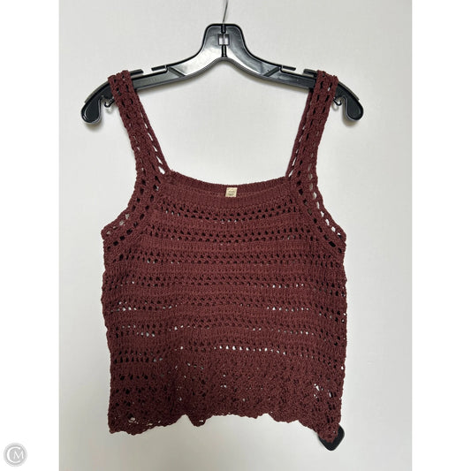 Top Sleeveless By Ana In Brown, Size: M