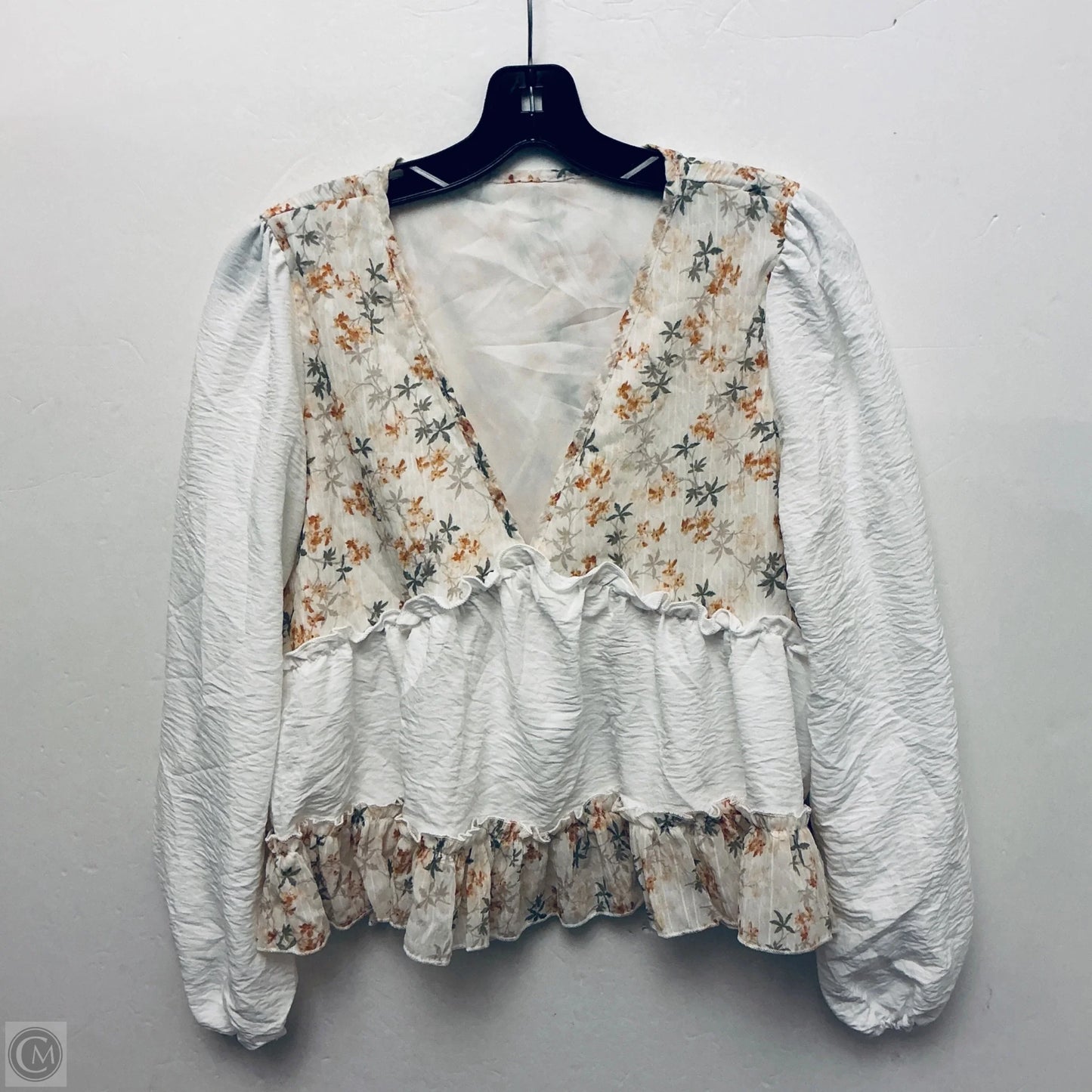 Top Long Sleeve By Cmf In Floral Print, Size: S