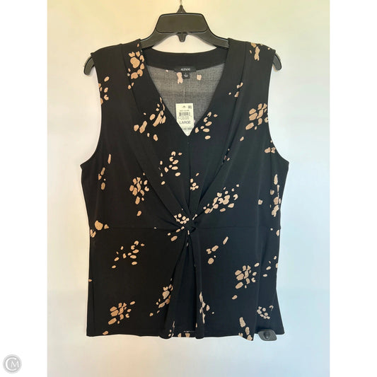 Top Sleeveless By Alfani In Black, Size: L