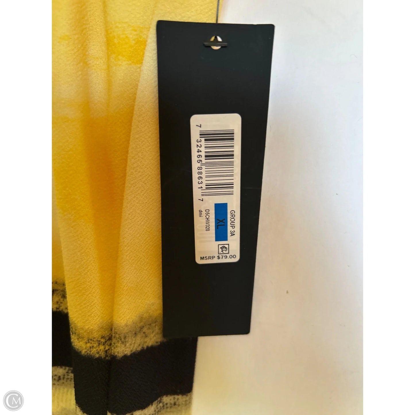 Top Sleeveless By Donna Karan In Yellow, Size: Xl