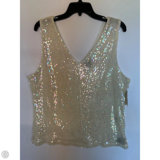 Top Sleeveless By Inc In White, Size: Xl