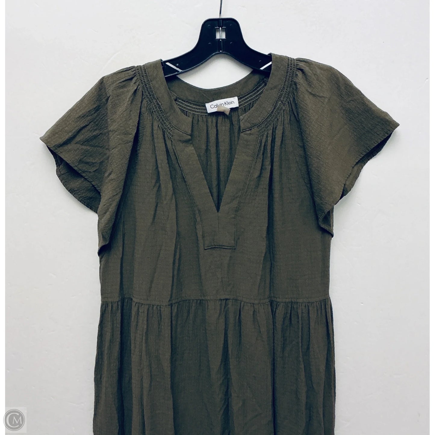 Dress Casual Maxi By Calvin Klein In Green, Size: L