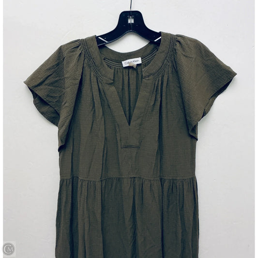 Dress Casual Maxi By Calvin Klein In Green, Size: L